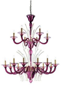 Art. VO 147/L/12+6, Murano glass chandelier
