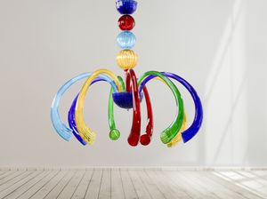 BRIO, Brightly colored glass chandelier
