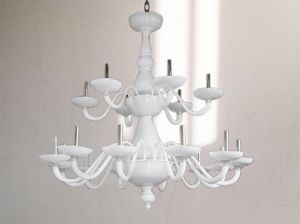 CANDIDO, Modern blown glass chandelier, with sinuous shapes