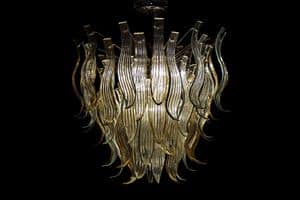 Eden chandelier, Handcrafted chandelier made of glass