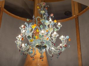 MINERVA REZZONICO, Luxurious chandelier made of crystal glass