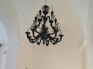 NERO REZZONICO, Rezzonico style chandelier in Venetian glass