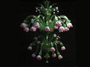 PRIMAVERA, Floral chandelier, with decorative tulips