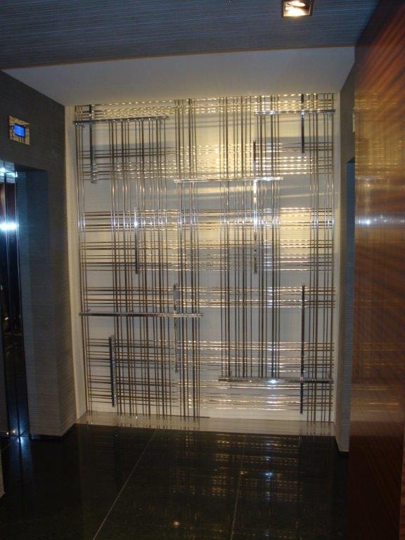 Bespoke room dividers in brass, Decorative metal partition wall