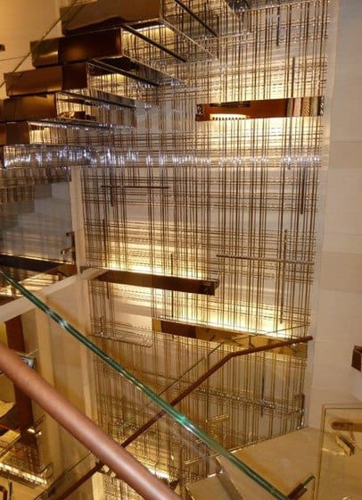 Bespoke room dividers in brass, Decorative metal partition wall