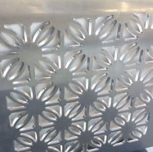 Tailored decorative panel in aluminium with bespoke design, Decorative metal panels for showroom and residential.