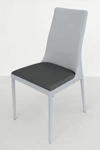 Clery 653/659, Chair with metal frame, covered in faux leather