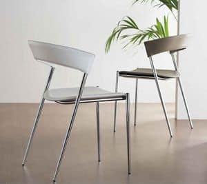Imola, Stackable metal chair for restaurant and residential use