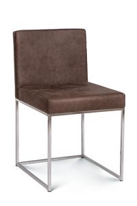 Patty, Chair with geometric base in metal