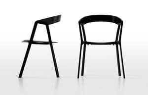 Compas, Chair of durable plastic with aluminum legs