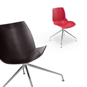 Kaleidos 6, Modern steel chair with particular body finish