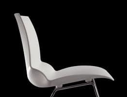 Kaleidos 5, Metal chair with polymer shell, for contract use
