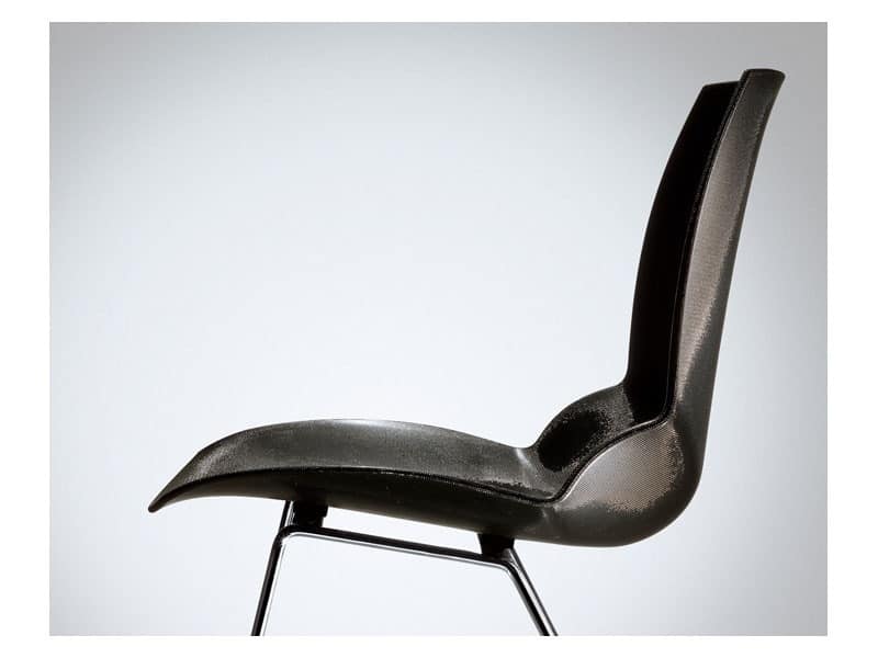 Kaleidos, Chair with padded seat, covered with special polymer