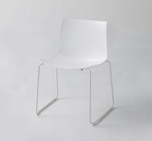 Kanvas 2 ST, White chair with sled base