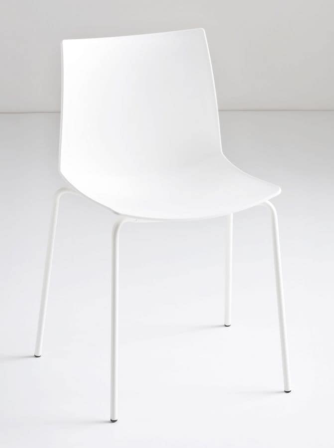 Kanvas NA, Design chair with metal legs, for contract use
