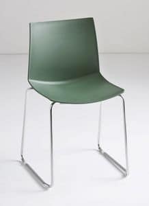 Kanvas ST, Slide stackable chair, technopolymer shell