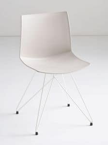Kanvas TC, Chair with particular iron base, polymer shell