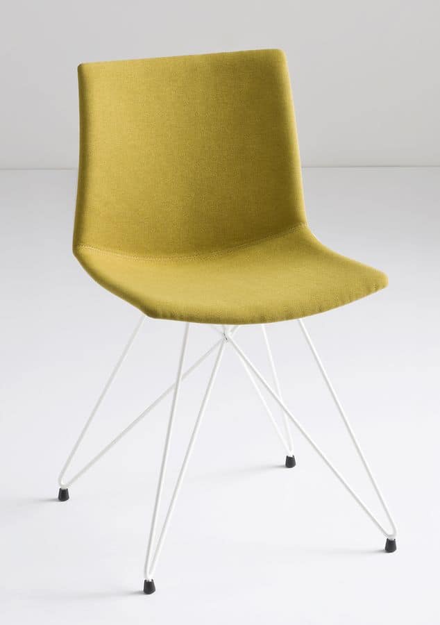 Kanvas TC, Chair with particular iron base, polymer shell