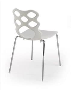 Lace 4G, Chair with plastic shell, modern design, suitable for residential and contract use