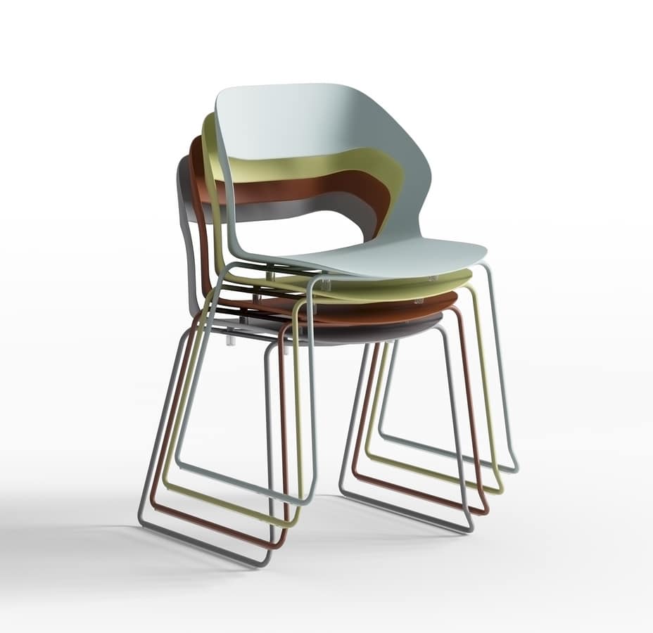 Mixis Air R_SB, Design chair with sled base