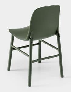 Sharky Alu, Chair with aluminum legs and polyurethane shell