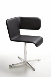TWISS column, Design chair, swivel base, for modern office and houses