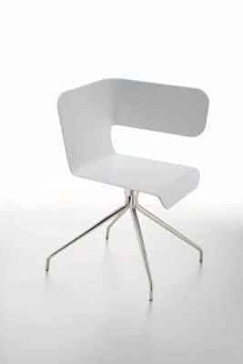 TWISS trellis, Design chair, with metal legs, swivel