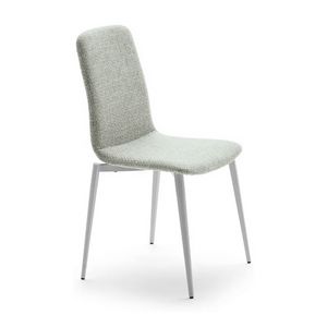 Light 03215, Stackable metal chair, padded, with essential lines