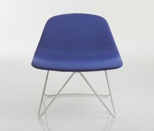 LLOUNGE LL1, Design chair with metal frame, upholstered with polyurethane