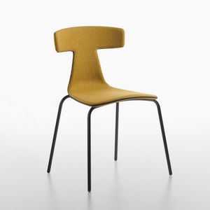 Remo mod. 1418-20, Metal chair with upholstered shell