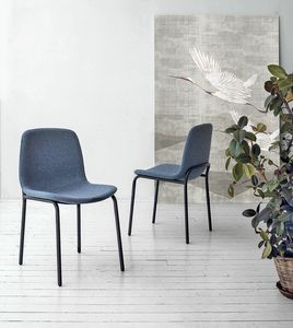 TOKIO SE1B6, Chair with an essential design, covered in recycled Eco-Tex fabric