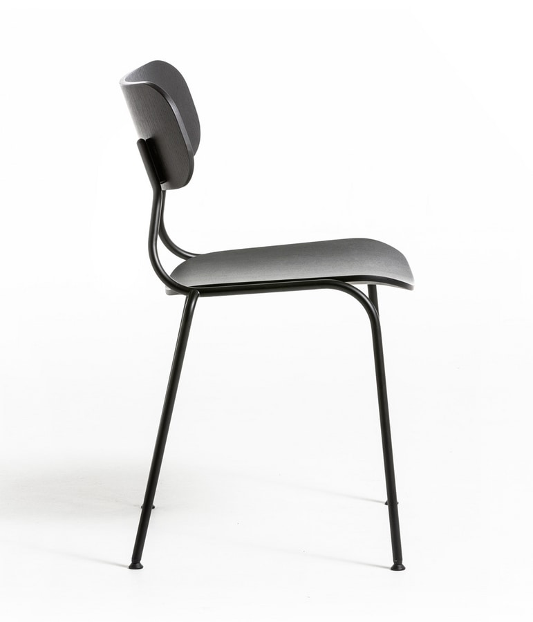 Kiyumi Wood, Chair in painted steel and ash