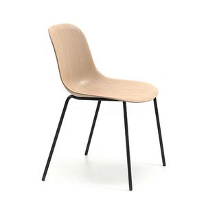 M�ni Wood 4L, Chair with shell in basic 3D veneer