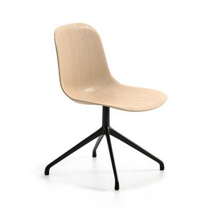 M�ni Wood SP, Swivel chair with shell in 3D veneer