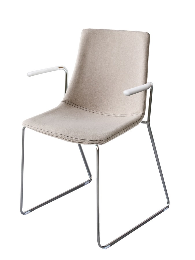 Akami SS, Technopolymer chair with sled base