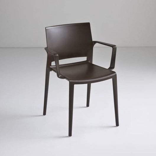 Bakhita B, Stackable polymer chair, for contract use