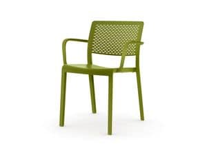 Tara - P, Stackable plastic chair, weatherproof