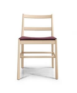 ART. 0021-IMB JULIE, Minimal design chair with padded seat
