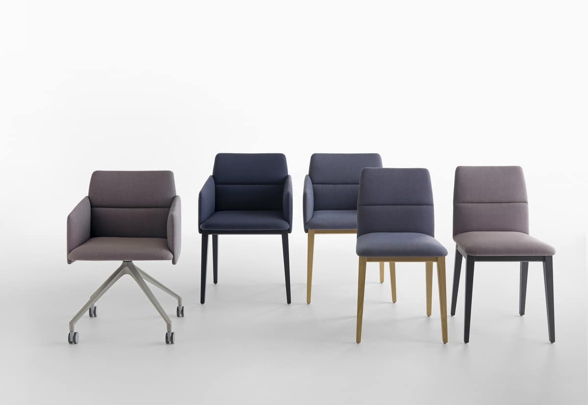 Aura R/4W, Upholstered chair without armrests