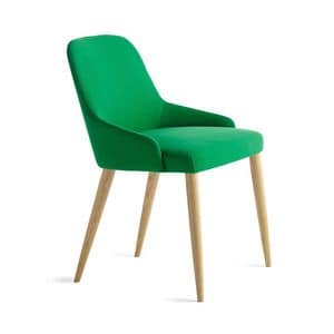 Axel R 4L/FU, Linear wooden chair, classic contemporary style