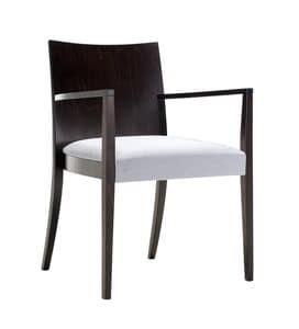 Ecoes sedia con braccioli, Chair with armrests, minimalist style, full back
