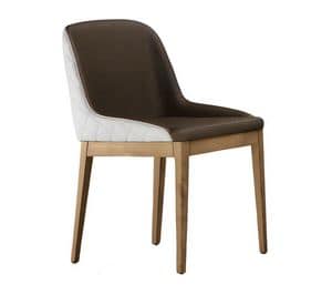 Marilyn S LG, Padded chair covered in leather or fabric
