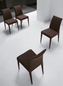 Matrix LG TS, Upholstered chair with painted legs, for house and hotels