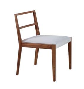 Pourparler chair 01, Wooden chair with slatted back, for restaurants