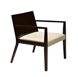 Pourparler chair 04, Chair with armrests and full back, for hotels