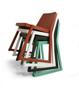 ART. 0040-LE ROXANNE, Elegant stackable chair in beech wood