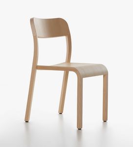 Blocco mod. 1475-20, Chair in natural lacquered ash, for home and restaurant
