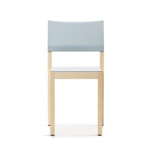 Doty mod. 1208-20, High design chair, in ash and polyurethane, for contract use