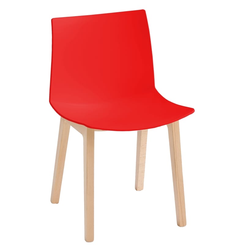 Kanvas 2 BL, Chair in beech wood with large seat