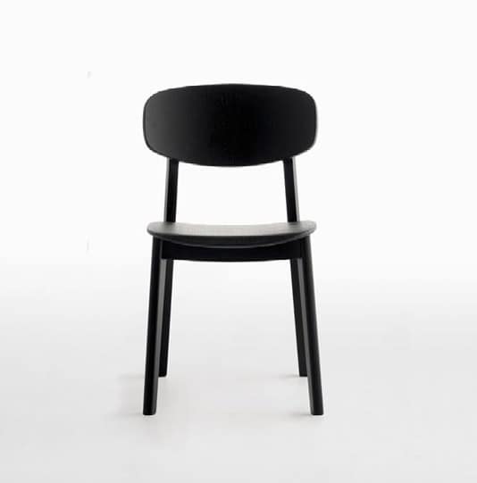 Lene R/VS, Chair without armrests in solid wood